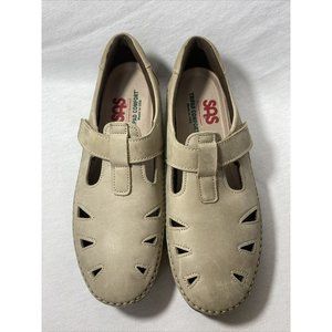 SAS Roamer Tripad Comfort Womens Sz 9.5 W Tan Beige Mary Jane Shoes USA Made
